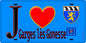 Plaque métal décorative  J' ❤️Garges‑lès‑Gonesse, Val d'Oise (95) fond bleu