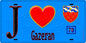 Plaque métal décorative  J' ❤️ Gazeran, Yvelines (78) fond bleu
