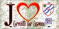 Plaque métal décorative  J' ❤️Gironville-sur-Essonne, Essonne (91) fond carte