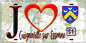 Plaque métal décorative  J' ❤️Guigneville-sur-Essonne, Essonne (91) fond carte