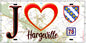 Plaque métal décorative  J' ❤️ Hargeville, Yvelines (78)