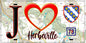 Plaque métal décorative  J' ❤️ Herbeville, Yvelines (78) fond carte