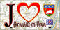 Plaque métal décorative  J' ❤️Hérouville-en-Vexin, Val d'Oise (95) fond carte