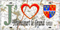 Plaque métal décorative 15X30 J' ❤️ Hypercourt, Somme (80)
