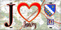 Plaque métal décorative  J' ❤️Janvry, Essonne (91) fond carte