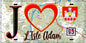 Plaque métal décorative  J' ❤️L'Isle-Adam, Val d'Oise (95) fond carte