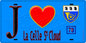 Plaque métal décorative  J' ❤️ La Celle-Saint-Cloud, Yvelines (78) fond bleu