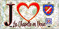Plaque métal décorative  J' ❤️La Chapelle-en-Vexin, Val d'Oise (95) fond carte