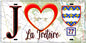 Plaque métal décorative  J' ❤️La Trétoire, Seine et Marne (77) fond carte