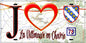 Plaque métal décorative  J' ❤️ La Villeneuve-en-Chevrie, Yvelines (78) fond carte