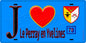 Plaque métal décorative  J' ❤️ Le Perray-en-Yvelines, Yvelines (78) fond bleu