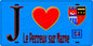 Plaque métal décorative  J' ❤️Le Perreux-sur-Marne, Val de Marne (94) fond bleu