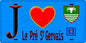 Plaque métal décorative  J' ❤️Le Pré-Saint-Gervais, Seine Saint Denis (93) fond bleu