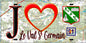 Plaque métal décorative  J' ❤️Le Val-Saint-Germain, Essonne (91) fond carte