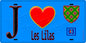 Plaque métal décorative  J' ❤️Les Lilas, Seine Saint Denis (93) fond bleu