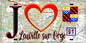 Plaque métal décorative  J' ❤️Leuville-sur-Orge, Essonne (91) fond carte