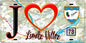 Plaque métal décorative  J' ❤️ Limetz-Villez, Yvelines (78) fond carte