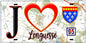 Plaque métal décorative  J' ❤️Longuesse, Val d'Oise (95) fond carte