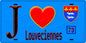 Plaque métal décorative  J' ❤️ Louveciennes, Yvelines (78) fond bleu