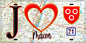 Plaque métal décorative  J' ❤️ Mâcon, Saône et Loire (71) fond carte