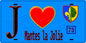 Plaque métal décorative  J' ❤️ Mantes‑la‑Jolie, Yvelines (78)