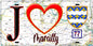 Plaque métal décorative  J' ❤️Marcilly, Seine et Marne (77) fond carte