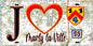 Plaque métal décorative  J' ❤️Marly-la-Ville, Val d'Oise (95) fond carte