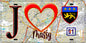 Plaque métal décorative  J' ❤️Massy, Essonne (91) fond carte