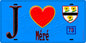Plaque métal décorative  J' ❤️ Méré, Yvelines (78) fond bleu