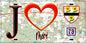Plaque métal décorative  J' ❤️ Méré, Yvelines (78) fond carte