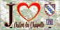Plaque métal décorative  J' ❤️ Milon-la-Chapelle, Yvelines (78) fond carte