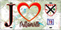 Plaque métal décorative  J' ❤️ Mittainville, Yvelines (78) fond carte