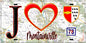 Plaque métal décorative  J' ❤️ Montainville, Yvelines (78) fond carte