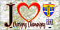 Plaque métal décorative  J' ❤️Morigny-Champigny, Essonne (91) fond carte