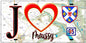 Plaque métal décorative  J' ❤️Moussy, Val d'Oise (95) fond carte