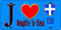 Plaque métal décorative  J' ❤️ Neauphle-le-Vieux, Yvelines (78) fond bleu