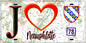 Plaque métal décorative  J' ❤️ Neauphlette, Yvelines (78)