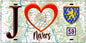 Plaque métal décorative  J' ❤️ Nevers, Nièvre (58)