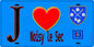 Plaque métal décorative  J' ❤️Noisy-le-Sec, Seine Saint Denis (93) fond bleu