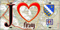Plaque métal décorative  J' ❤️Nozay Essonne (91) fond carte