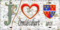 Plaque métal décorative 15X30 J' ❤️ Hypercourt, Somme (80)