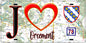 Plaque métal décorative  J' ❤️ Orcemont, Yvelines (78) fond carte