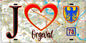 Plaque métal décorative  J' ❤️ Orgeval, Yvelines (78) fond carte
