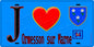 Plaque métal décorative  J' ❤️Ormesson-sur-Marne, Val de Marne (94) fond bleu