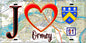 Plaque métal décorative  J' ❤️Ormoy, Essonne (91) fond carte