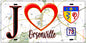 Plaque métal décorative  J' ❤️ Orsonville, Yvelines (78) fond carte