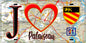 Plaque métal décorative  J' ❤️Palaiseau, Essonne (91). fond carte
