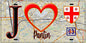 Plaque métal décorative  J' ❤️Pantin, Seine Saint Denis (93) fond carte