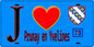 Plaque métal décorative  J' ❤️ Prunay-en-Yvelines, Yvelines (78) fond bleu