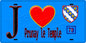 Plaque métal décorative  J' ❤️ Prunay-le-Temple, Yvelines (78) fond bleu